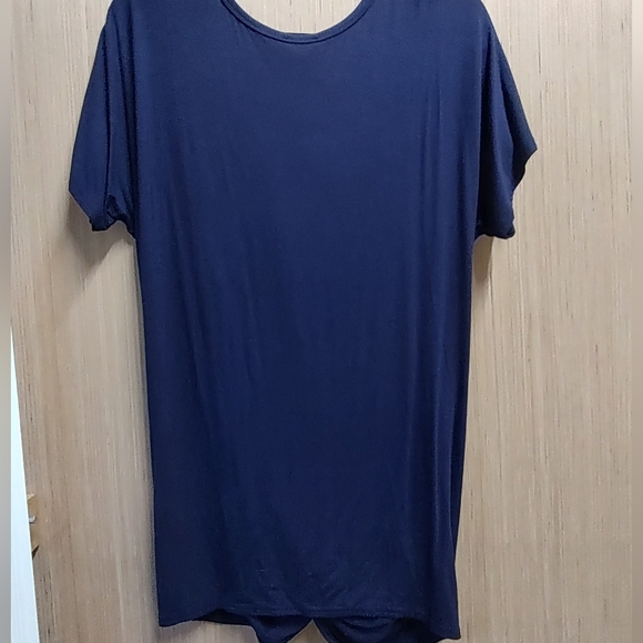Venus Navy blue draped front tunic. New. Size large. - Picture 12 of 15